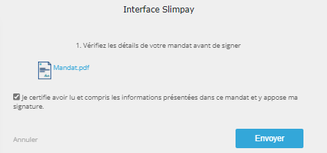 interface Slimpay 1